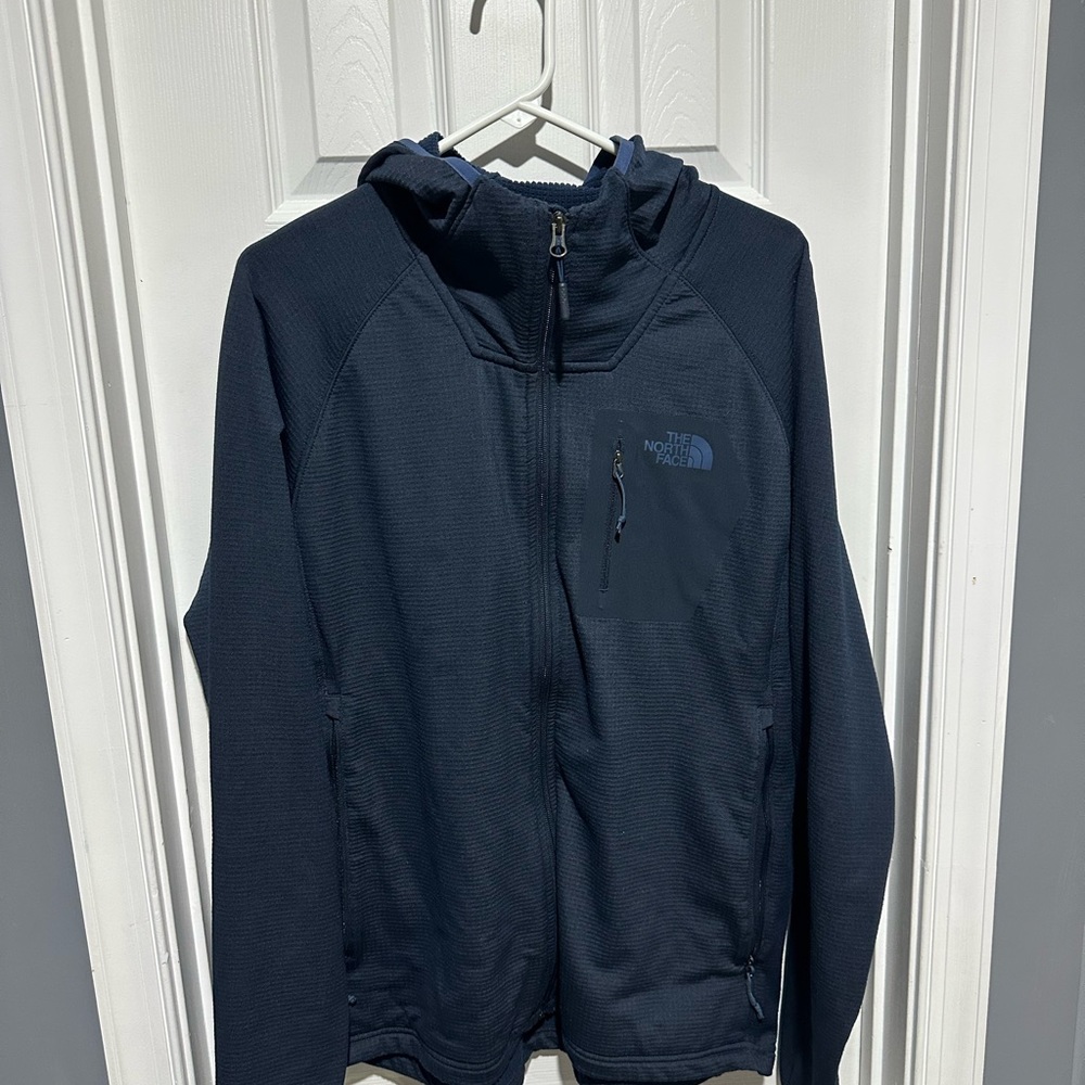 The North Face mens full zip sweatshirt XL navy blue